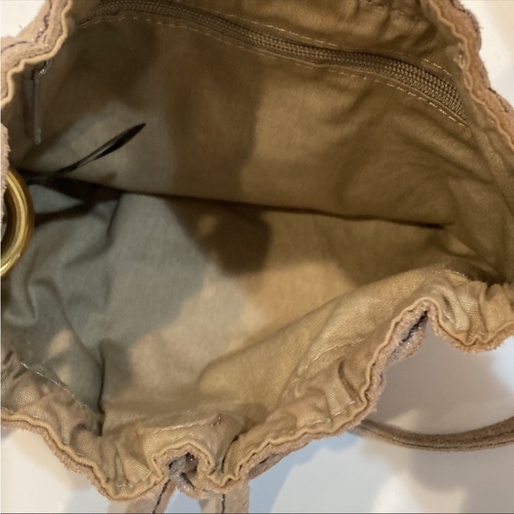 Fossil Glittery Cream Boho Studded Crossbody Bag - Picture 7 of 10